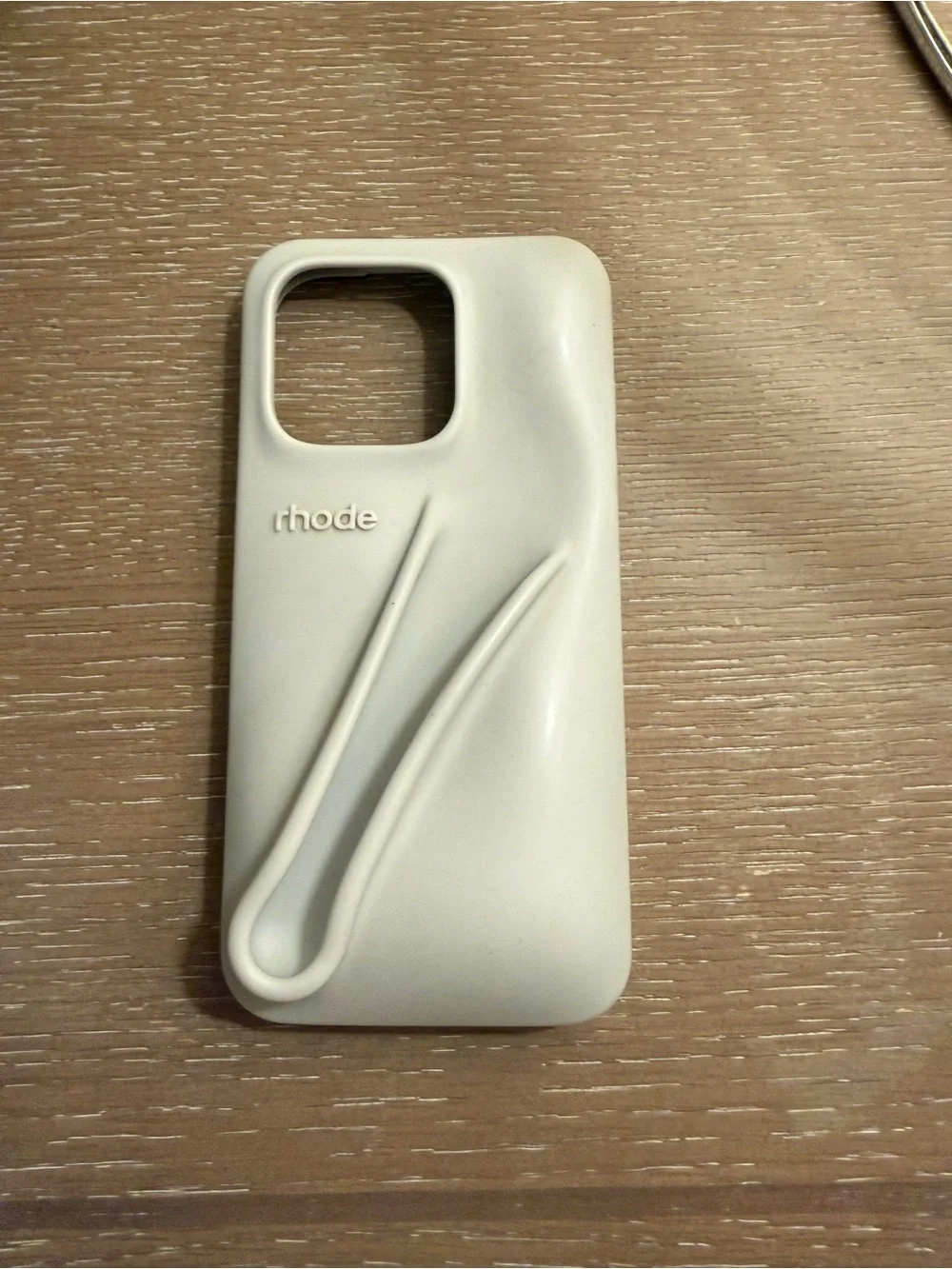 RHODE Cream Silicone Phone Case with Integrated Grip